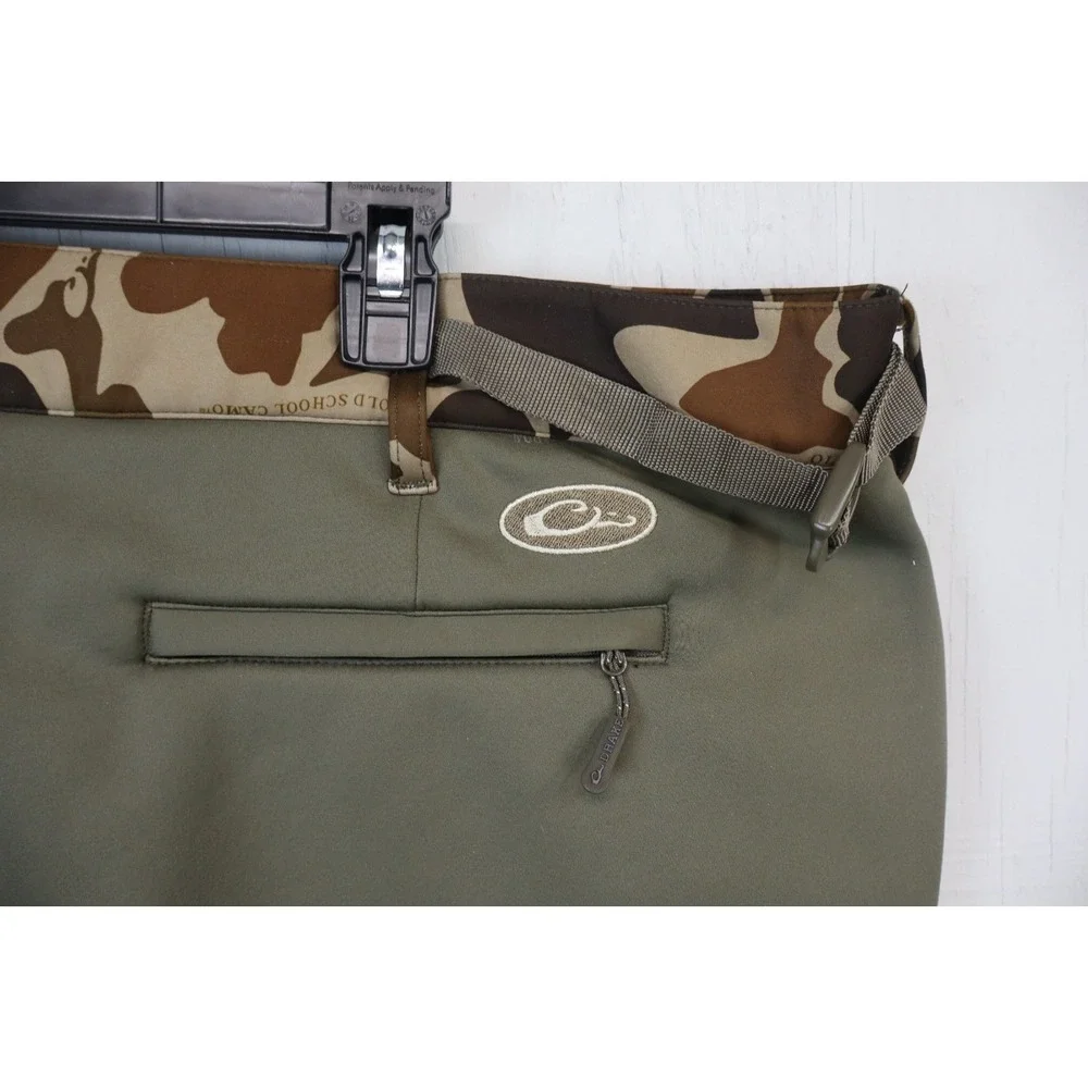 Mens Drake Waterfowl Old School Camo Pants Size 3XL Brown Green